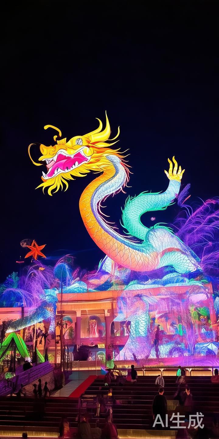 此外，金沙还结合现代科技，打造了声光效果绝佳的“龙